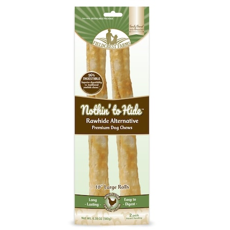 Nothin To Hide Fieldcrest Farms Nothin' to Hide Chicken Grain Free Chews For Dogs 10 in. 2 pk 145